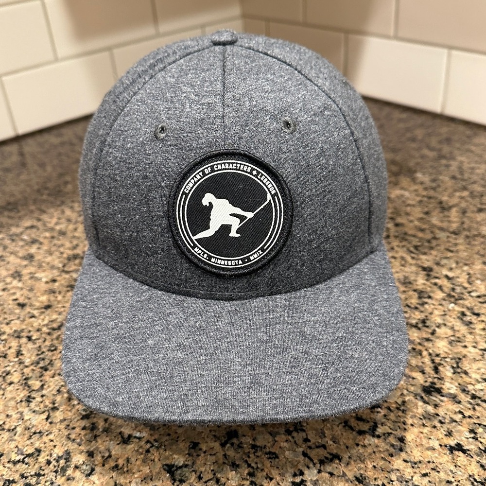 Beauty Status Hockey Co. Men's Snapback Hat Mpls MN Heather Gray Adjustable